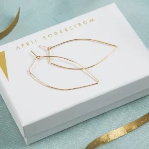 Boucles d'oreilles feuille poids plume