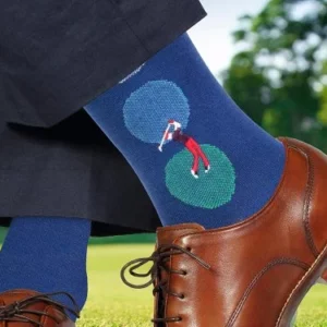 Chaussettes brodées en coton pima