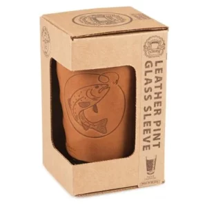 Coffret cadeau en cuir avec pochette en verre
