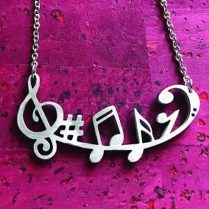 Collier Silhouette inspiré de la musique