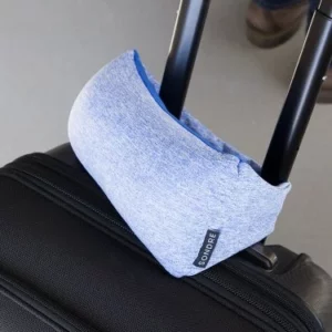 Oreiller de voyage et masque pour les yeux 2-en-1 - Bleu océan