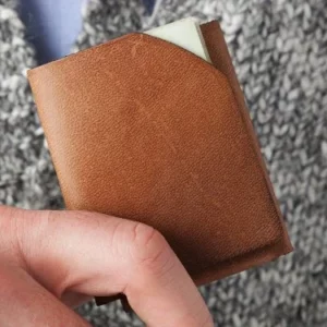 Portefeuille en cuir whisky