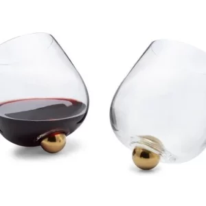 Verre à vin d'aération sans déversement
